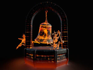 AC DC Hells Bells Legends of Rock whith base 3D print model 3D Print Model