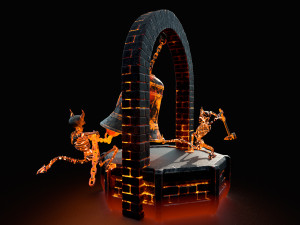 AC DC Hells Bells Legends of Rock whith base 3D print model 3D 打印模型