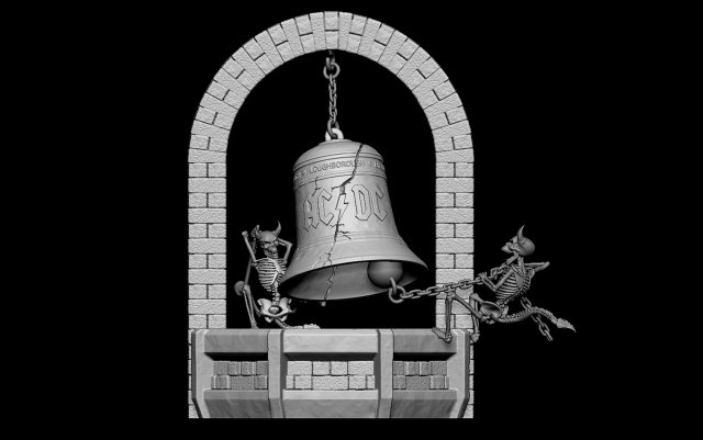 AC DC Hells Bells Legends of Rock whith base 3D print model 3D Print ...