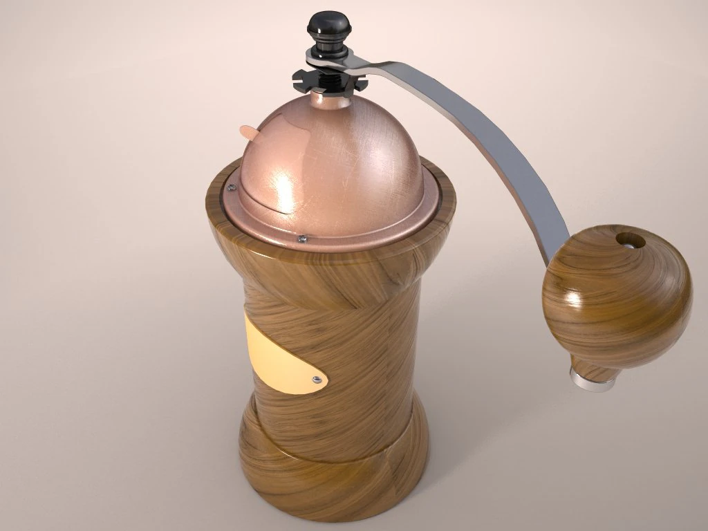 coffee grinder 3D Model .c4d .max .obj .3ds .fbx .stl .blend 