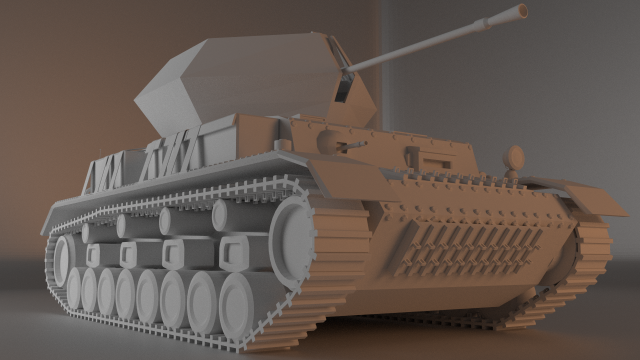 ostwind flakpanzer - game ready 3D Model .c4d .max .obj .3ds .fbx .stl .blend 