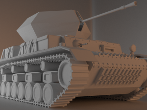 ostwind flakpanzer - game ready Modelo 3D