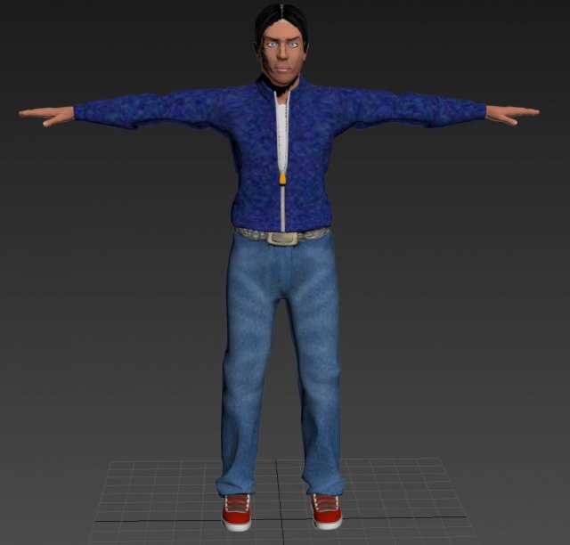 character quidam biped for 3dsmax 3Dモデル .c4d .max .obj .3ds .fbx .stl .blend 