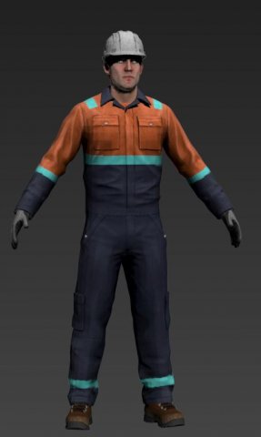 worker biped for 3dsmax 3D 模型 .c4d .max .obj .3ds .fbx .stl .blend 