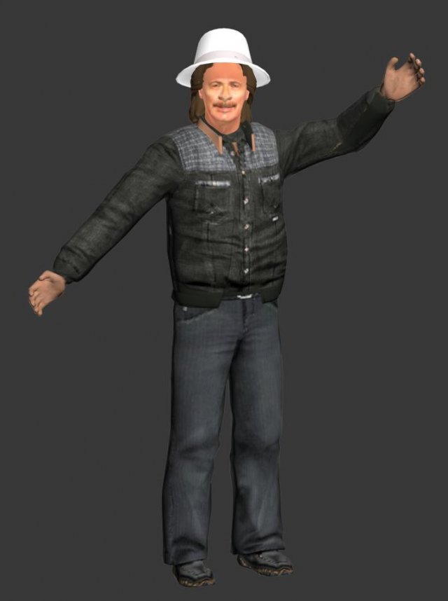 carlos santana biped 3D 모델 .c4d .max .obj .3ds .fbx .stl .blend 