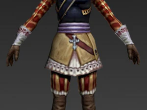 mulher medieval bípede Modelo 3D