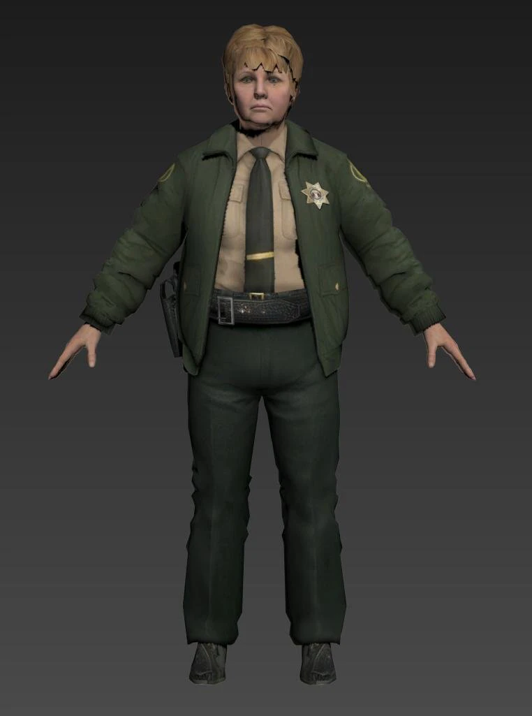 policewoman biped 3D Model .c4d .max .obj .3ds .fbx .stl .blend 