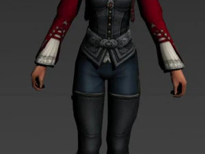 女人 Antix 两足动物 3D 模型