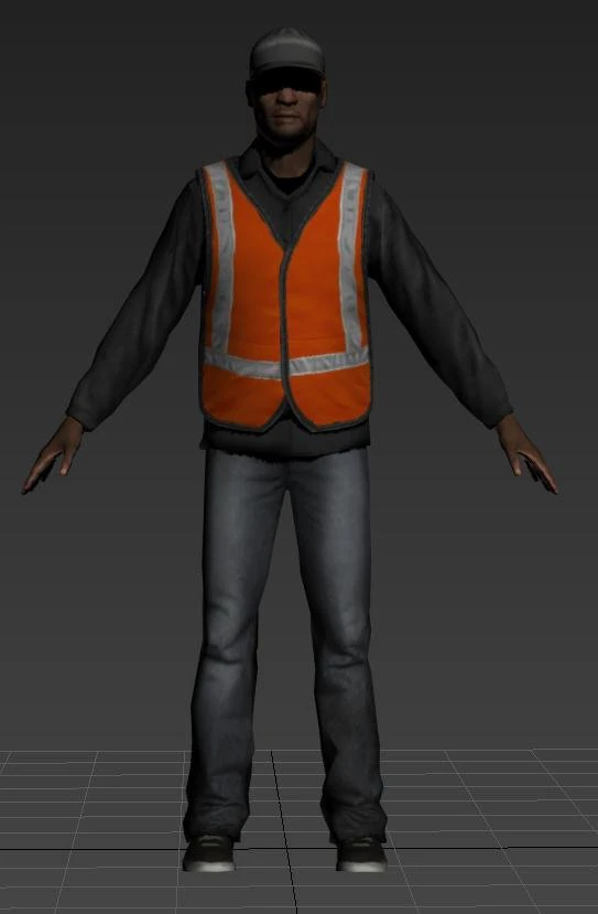 Black wotker 3D Model .c4d .max .obj .3ds .fbx .stl .blend 
