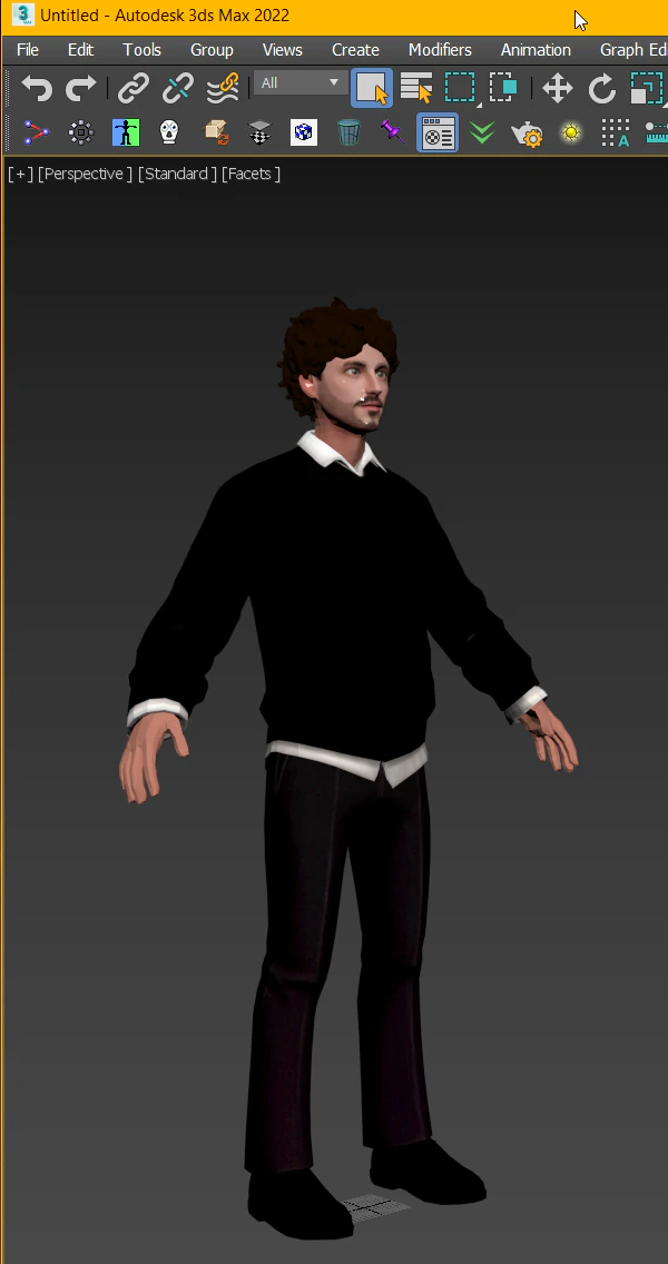 Biped Character 3D Model .c4d .max .obj .3ds .fbx .stl .blend 