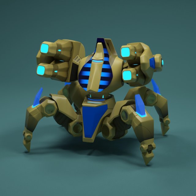 immortal - robot based on starcraft universe Modello 3D .c4d .max .obj .3ds .fbx .stl .blend 