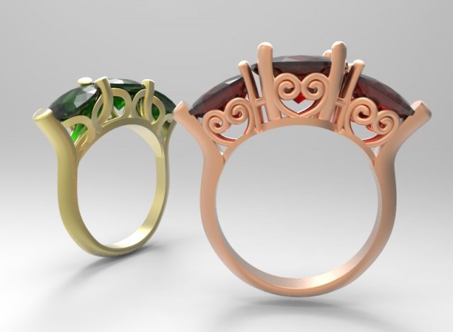 ring 10 3D 프린트 모델 .c4d .max .obj .3ds .fbx .stl .blend 