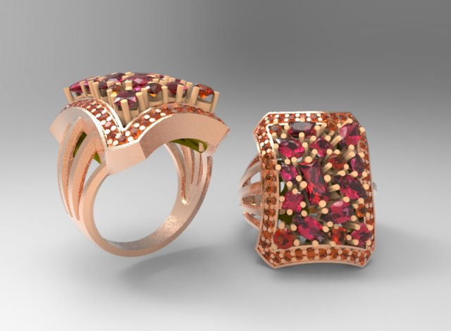 kaabb ring 3Dプリントモデル .c4d .max .obj .3ds .fbx .stl .blend 