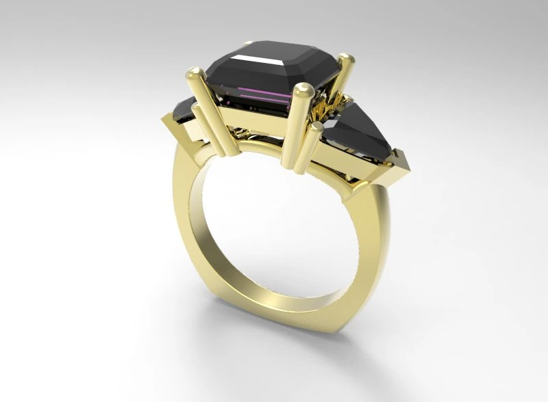 4 karat big ring 3D Print Model .c4d .max .obj .3ds .fbx .stl .blend 