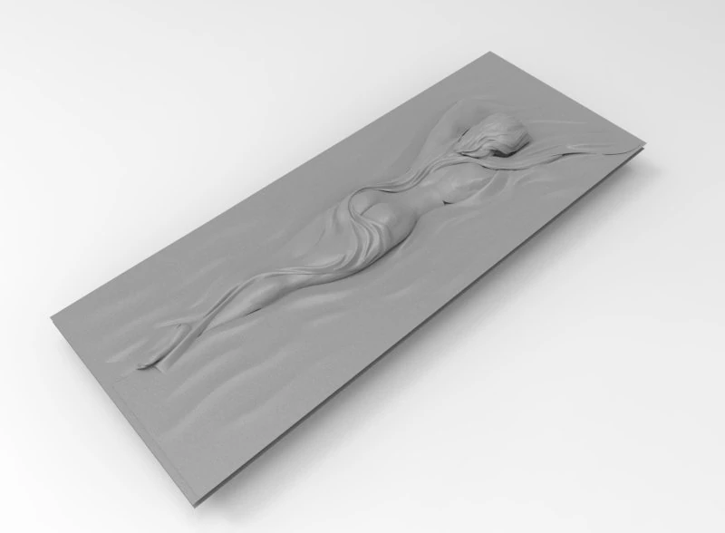 woman relief for ring 3D Print Model .c4d .max .obj .3ds .fbx .stl .blend 
