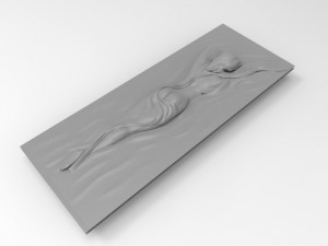 woman relief for ring 3D Print Model