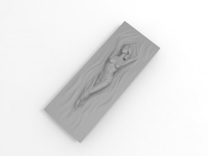 woman relief for ring 3D Baskı Modeli