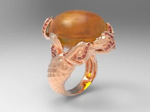 mermaid ring 3D Print Model