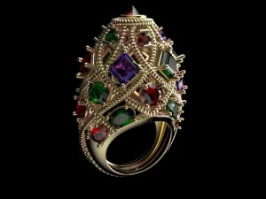 모든 다이아몬드 반지 3D 프린트 모델