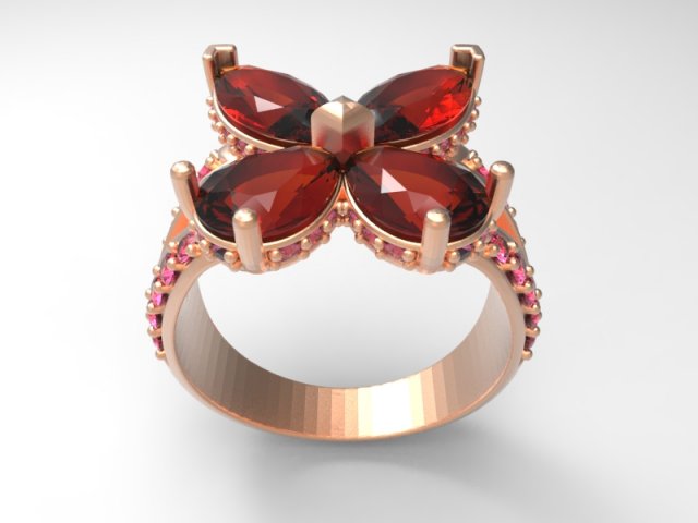 fly ring 3Dプリントモデル .c4d .max .obj .3ds .fbx .stl .blend 