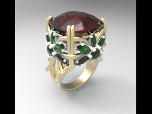 flowers ring qq 3D Print Model