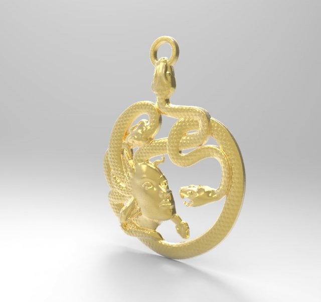 meduza gorgona 3D 打印模型 .c4d .max .obj .3ds .fbx .stl .blend 