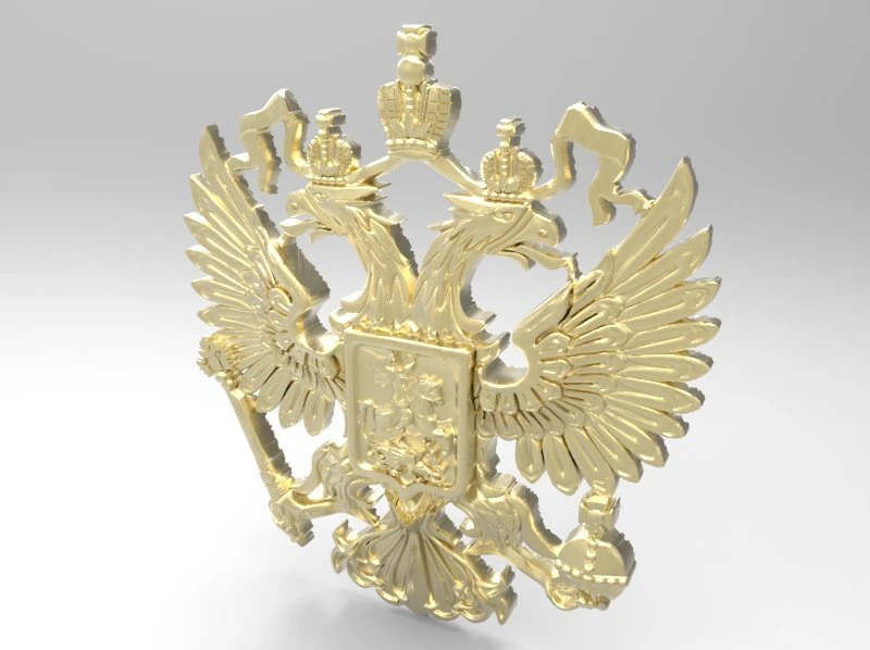 russia gerb print 3D Print Model .c4d .max .obj .3ds .fbx .stl .blend 