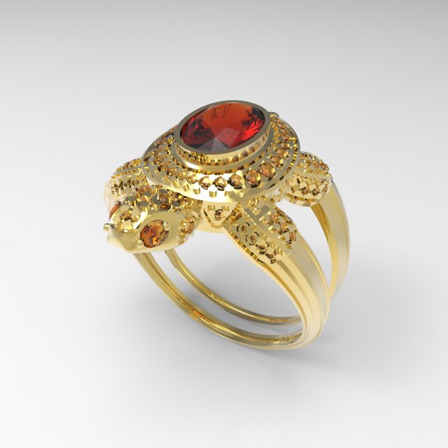 turtle ring turtle ring 3D Print Model .c4d .max .obj .3ds .fbx .stl .blend 