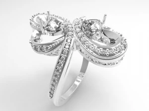 2 flowers ring 3D Print Model