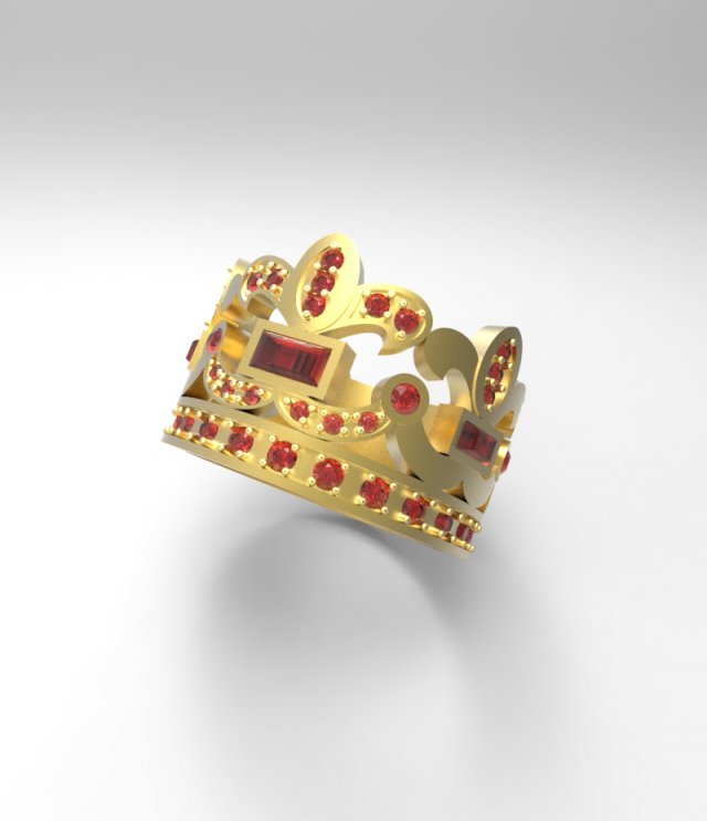 korona ring Model do druku 3D .c4d .max .obj .3ds .fbx .stl .blend 
