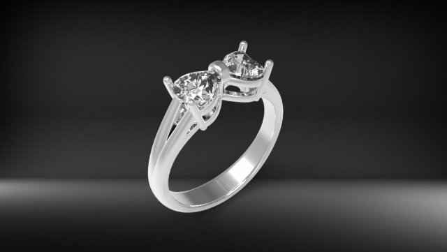 2 eharts Modello di stampa 3D .c4d .max .obj .3ds .fbx .stl .blend