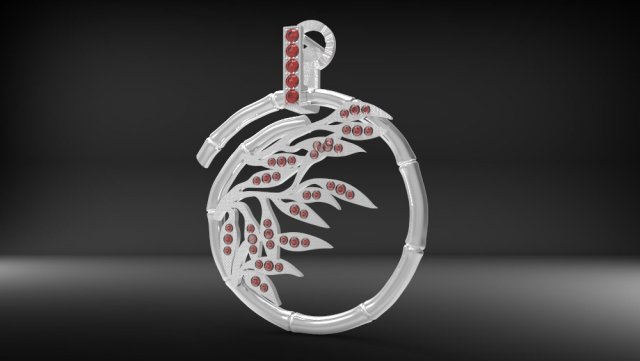 pandant bambu 3D-Druckmodell .c4d .max .obj .3ds .fbx .stl .blend 
