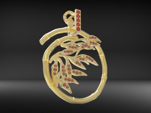 pandant bambu 3D-Druckmodell