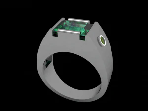 emerald octagon ring 3D Model