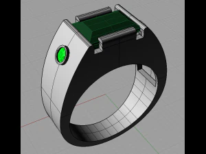 emerald octagon ring 3D Model