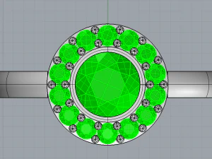 кільце для центрального каменю 3D Принт Модель