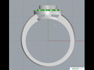 ring for central gem 3D-Druckmodell