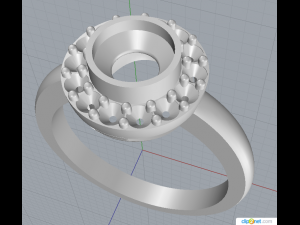 ring for central gem 3D-Druckmodell