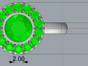 ring for central gem 3D-Druckmodell