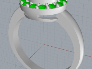 ring for central gem 3D-Druckmodell