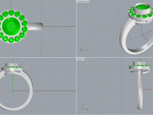 ring for central gem 3D-Druckmodell