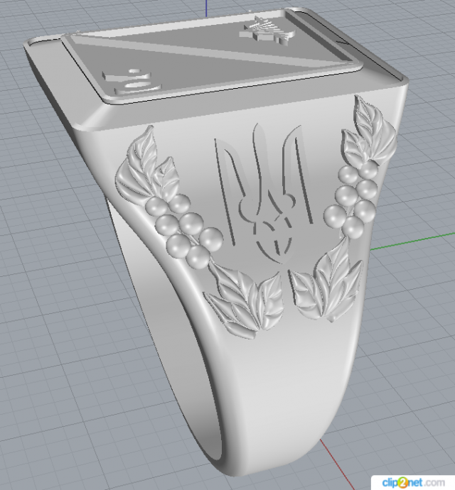 ring ukraine 3D Print Model .c4d .max .obj .3ds .fbx .stl .blend 