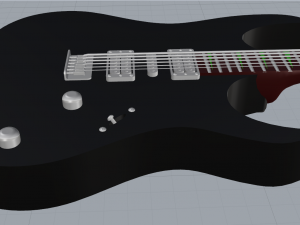 guitar ibanez Modelo 3D