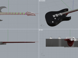 guitar ibanez Modelo 3D