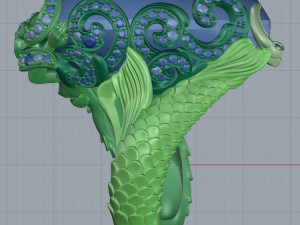 mermaid ring 3D Print Model