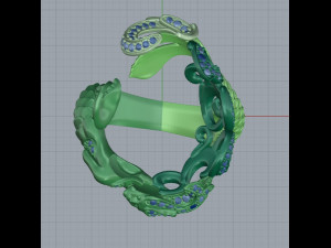 mermaid ring 3D Print Model