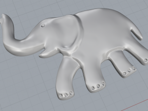 flat elephant Modèles 3D en vedette