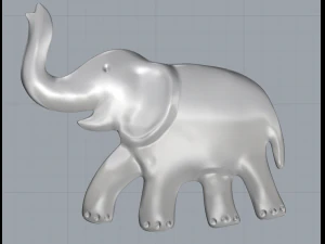 flat elephant 3D Print Model