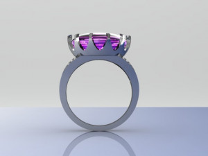 ring with ametrine oval Modello di stampa 3D
