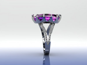 ring with ametrine oval Modello di stampa 3D